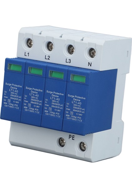 Ac Aşırı Gerilim Koruyucu 4p 40KA 35MM Ray Montajı Durum Göstergeli Düşük Gerilim Parafudr Cihazı AC385V (Yurt Dışından) fırsatları