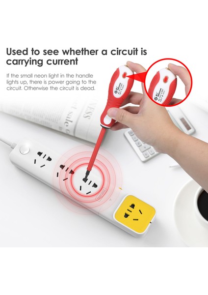 500V Izoleli Tornavida Voltaj Test Cihazı 2'si 1 Arada Tersinir Manyetik Yivli ve Çapraz Tornavida Elektroprob Devre Testi Için Çoklu Tornavidalar (Yurt Dışından) modelleri