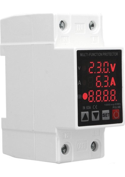 Aşırı Düşük Gerilim Koruyucusu Kendini Sıfırlayan Koruyucu Cihaz Ayarlanabilir Akım Sınırı Dijital Ekran AC220V 63A (Yurt Dışından) fiyatları