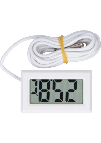Dijital Termometre Mini LCD Kablolu Sıcaklık Ölçüm Cihazı FY13001BEYAZ (Yurt Dışından)