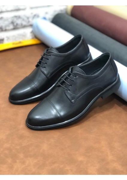 Bay Clas Hakiki Deri 4 Mevsimlik Poli Taban Klasik Erkek Ayakkabı