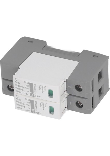 2p Fotovoltaik Dc Gerilim Aşırı Gerilim Koruma Cihazı Yıldırım Koruma Devre Kesici 500VDC 20‑40KA (Yurt Dışından) indirimleri