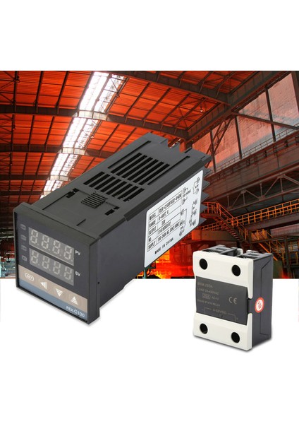 Ac Dijital Pıd Sıcaklık Kontrol Cihazı Kitleri 0‑400℃+ 25A Ssr + 1m M6 K Tipi Termokupl (Yurt Dışından) fırsatları