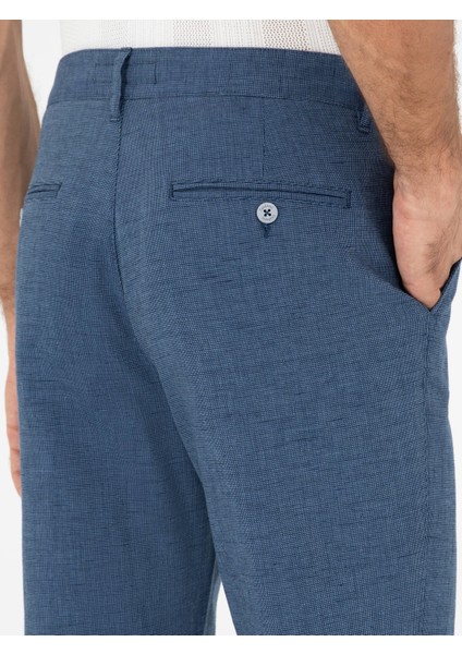 Erkek İndigo Carrot Fit Kanvas Pantolon 50284665-VR028