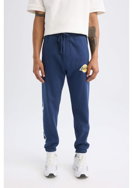 DeFactoFit Jogger Eşofman Altı NBA Los Angeles Lakers Cepli Beli Paçası Lastikli X9631AZ24AU