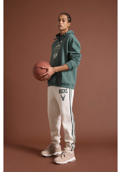 Fit NBA Milwaukee Bucks Standart Fit Cepli Kalın Jogger Eşofman Altı Z6055AZ24WN modelleri