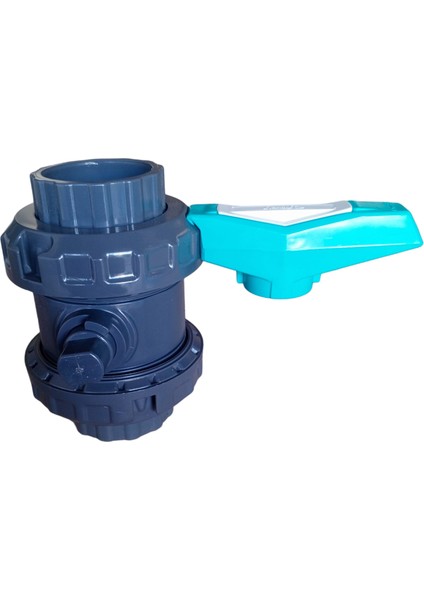 U-Pvc Küresel Vana 63 mm (2") DN50 PN16 Rakorlu – Havuz Tesisat Vanası modelleri