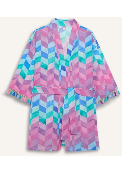 Regular Fit Desenli Pamuklu Kimono-Fall in Love Z9813AZ24SM