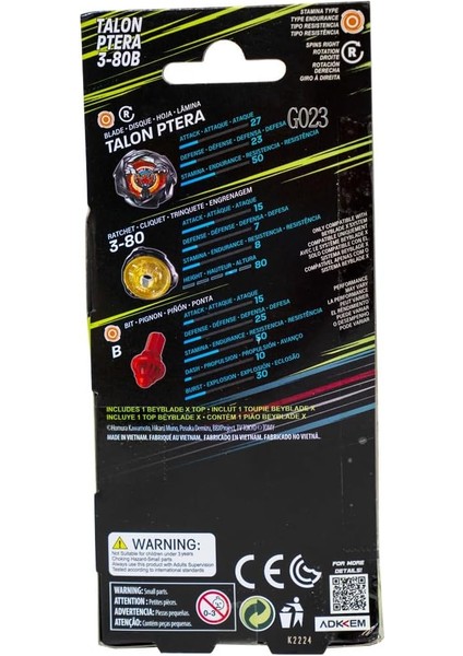 x Talon Ptera 3-80B Denge Tipi Metal Uçlu Orijinal Takara Tomy Topu (Fırlatıcı Dahil Değil) indirimleri