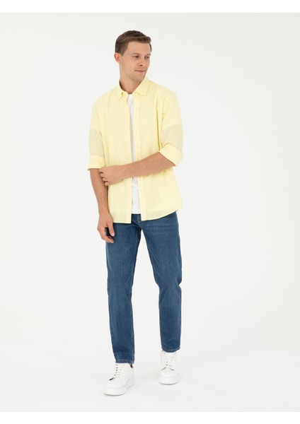 Erkek Lacivert Slim Fit Pamuk Karışımlı Jean Pantolon 50293279-VR033 modelleri