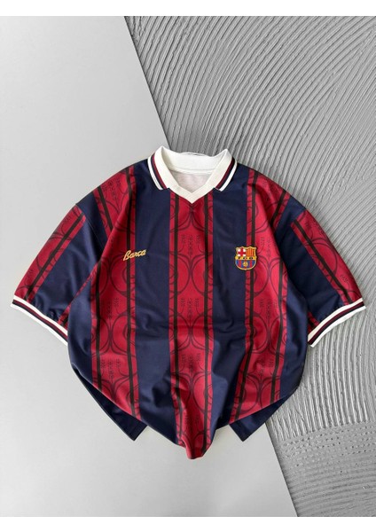 Barcelona Retro Nakışlı Premıum Oversıze T-Shırt