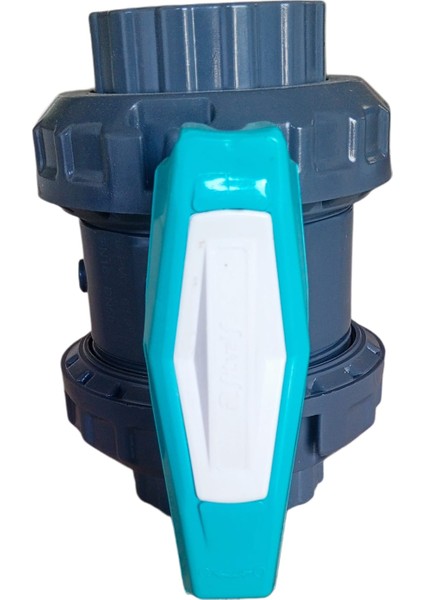 U-Pvc Küresel Vana 50 mm DN40 PN16 Rakorlu – Havuz Tesisat Vanası