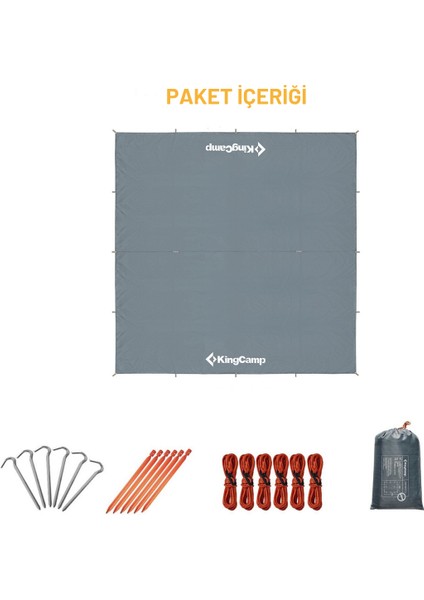 Rimini M Tarp-Gölgelik UPF50+ I 300X300 cm Grey