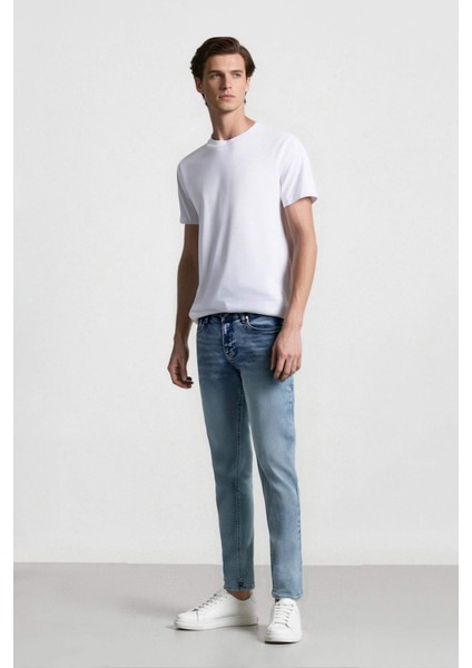 Carlo Skinny Fit Ekstra Dar Kalıp Normal Bel Ekstra Dar Paça Jean Pantolon D1821AX24SM modelleri