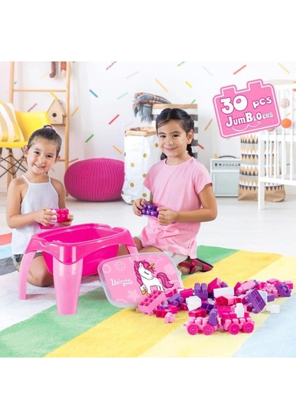 2598 Unicorn Aktivite Masası 30 Parça Blok Seti ile fırsatları