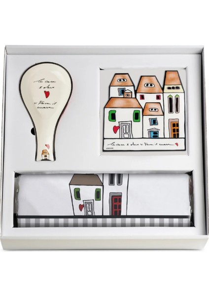 Le Casette Mutfak Seti – Önlük, Nihale ve Kaşık Altlığı