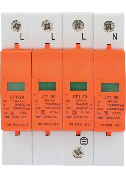 4p 20KA 420VAC Ev Aşırı Gerilim Korumalı Düşük Gerilim Parafudr Cihazı (Yurt Dışından)