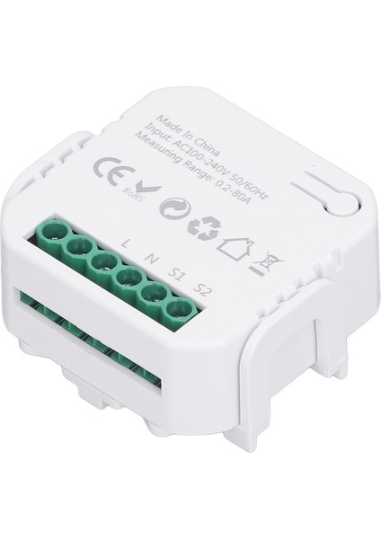 Akıllı Enerji Ölçer Gerçek Zamanlı App Elektrik Tüketimi Monitörü 2X80A Akım Trafosu AC100‑240V Siyah (Yurt Dışından) indirimleri