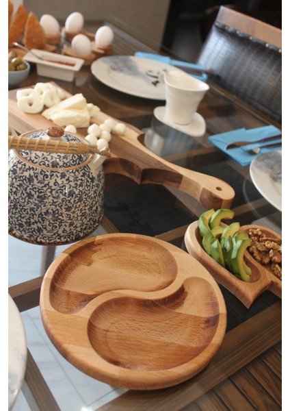 Aşıklar Için Yin Yang Çay Kahve Çerezlik Sunumluk-Tabak