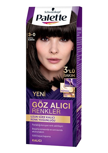 Pnc Palette Saç Boyası Göz Alıcı Renkler 3-0 Dark Brown