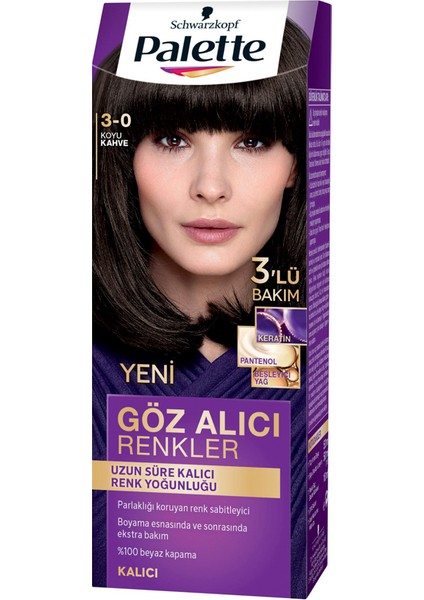 Pnc Palette Saç Boyası Göz Alıcı Renkler 3-0 Dark Brown