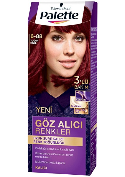 Pnc Palette Saç Boyası Göz Alıcı Renkler 6-88 Yoğun Kızıl