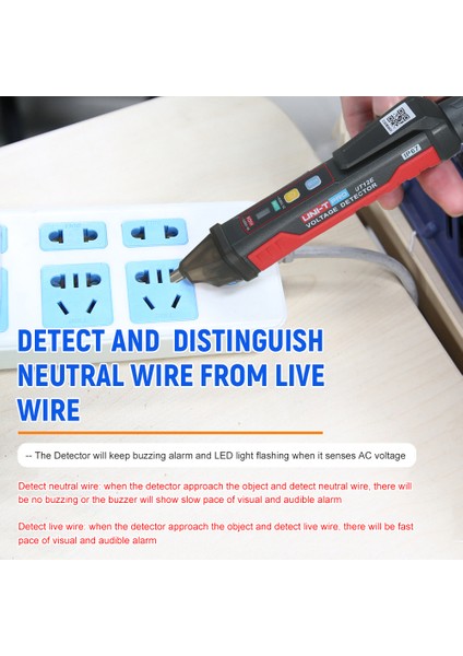 Unı-T UT12E Ac Voltaj Dedektörü Ölçer 24V-1000V Temassız Taşınabilir Test Kalemi Soketi Volt Akım Elektrik Test Kalemi Ses ve Işık Alarmı ve LED El Feneri Titreşimi (Yurt Dışından) fırsatları