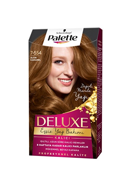 Deluxe Saç Boyası Altın Karemel 7-554