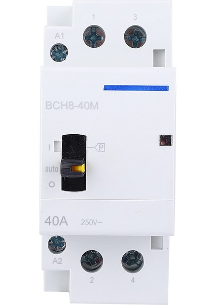 BCH8-40M 2p 40A Ev Tipi Ac Kontaktör Dın Ray Montajı Manuel Kontrol Anahtarı (2no) (Yurt Dışından)