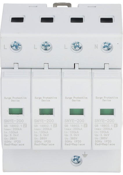Aşırı Gerilim Koruyucu Pc Kabuk Görsel Pencere Yalıtımlı Terminal Tak-Çıkar Tasarım Ac Koruyucu Parafudr Cihazı Beyaz 200KA 4p 385V (Yurt Dışından) indirimleri