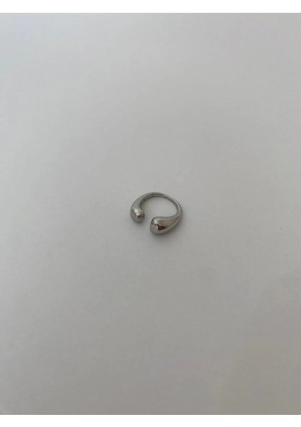 Damla Ayarlamalı Gümüş Renkli Yüzük