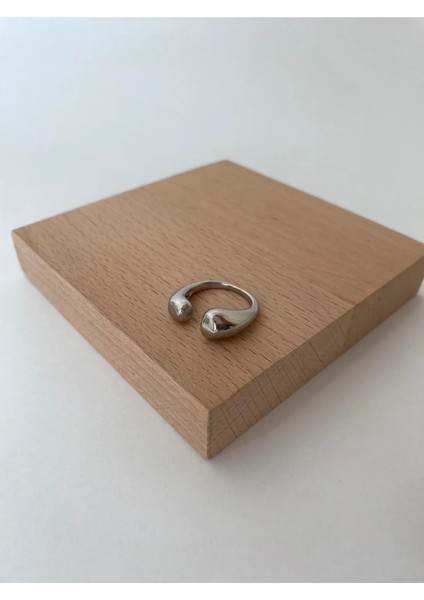 Damla Ayarlamalı Gümüş Renkli Yüzük fiyatları