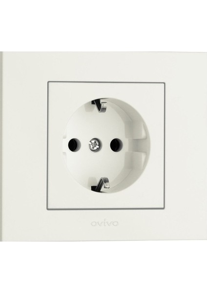 Grano Beyaz Topraklı Priz