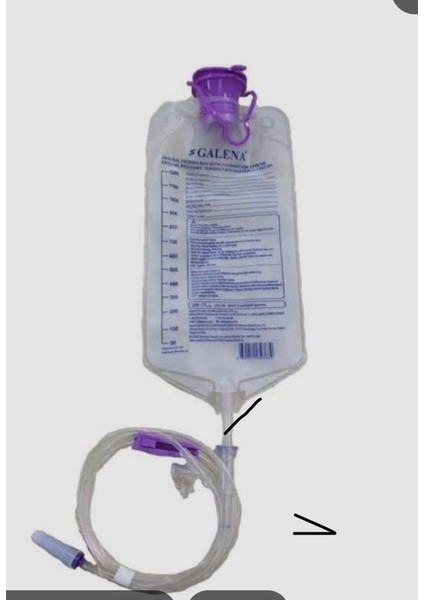 Enteral Beslenme Torbası Manuel Gravity Y Konnektörlü 1200 ml 5 Adet