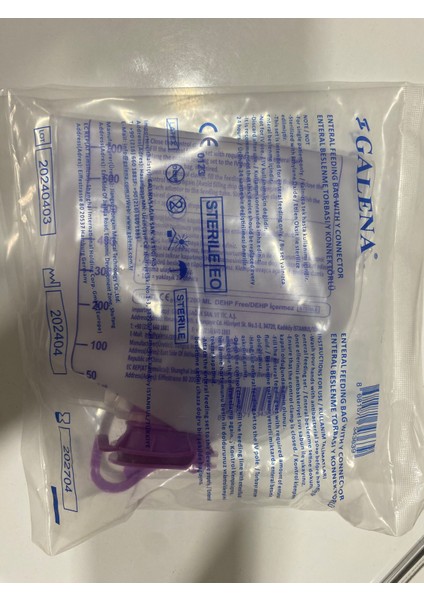 Enteral Beslenme Torbası Manuel Gravity Y Konnektörlü 1200 ml 5 Adet