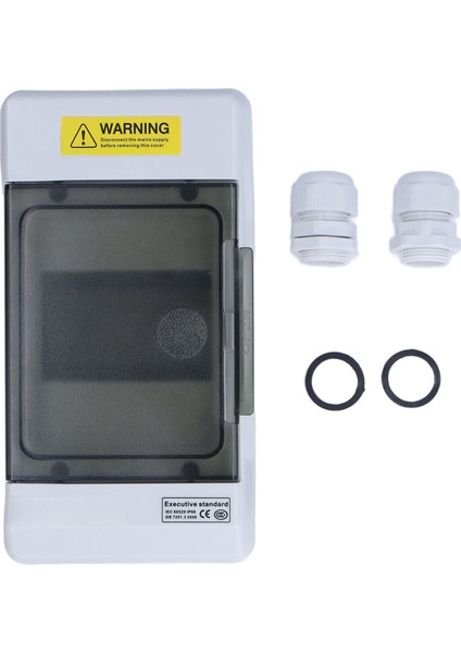 Dağıtım Kutusu Su Geçirmez 4 Yollu Plastik Bağlantı Kutusu Şeffaf Kapak Dın Ray Montajı (Yurt Dışından)