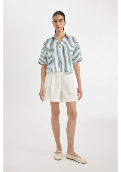 Yüksek Bel Geniş Paça Şort fiyatları