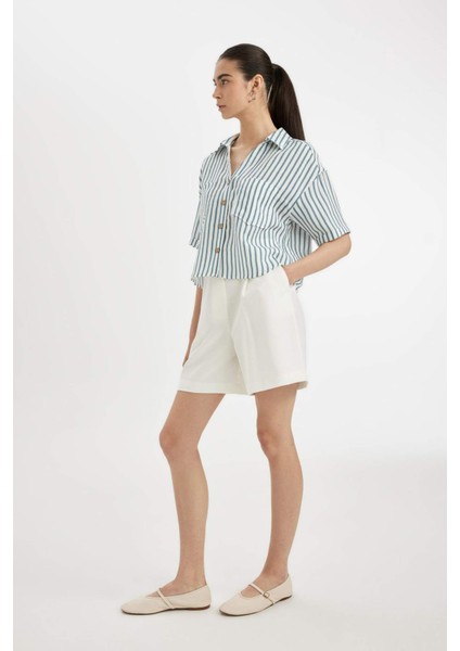 Yüksek Bel Geniş Paça Şort fırsatları