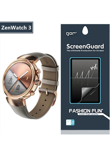 Asus Zenwatch 3 Şeffaf Parlak Ekran Koruyucu (2ADET)-(5775) - AGT7205-2971