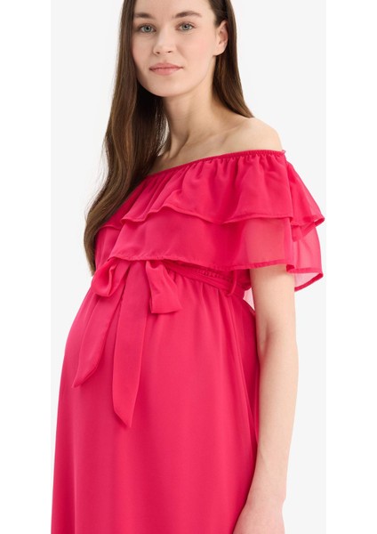 Kısa Kollu Uzun Boy Hamile Elbise B1074AX24SM fırsatları