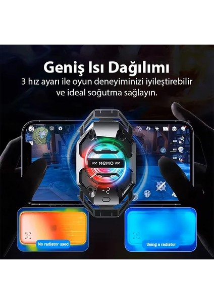 Memo DL20 Aı Yarı Iletken Dondurucu Arka Klipsli Soğutma Radyatörü IPhone Andro - FKU2297-2156 fiyatları