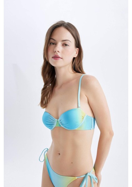 Regular Fit Degrade Baskılı Bikini Üstü-Fall in Love D2635AX24HS fırsatları