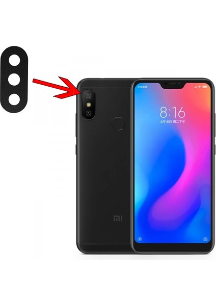 Xiaomi Redmi 6 Pro A2 Lite Arka Kamera LENS-(5775) - FKU5050-2689