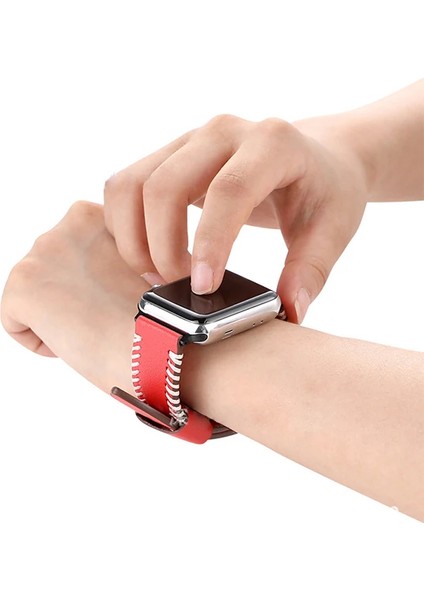 Ally Apple Watch Ultra 49MM 7-8 45MM 6-5-4 44MM Hakiki Deri Kordon Kayış 3-2-1 42M - MDE9929-8788