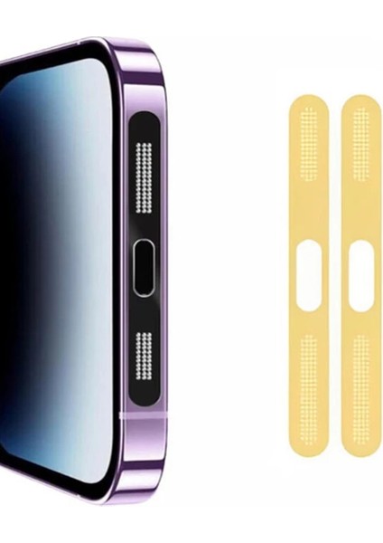 Ally iPhone 14 Için Anti-Dust Toz ve Kir Önleyici Sticker 2 Adet SET-(5775) - GMS1219-3508