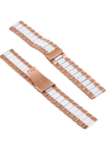 22MM Gear S3 Watch 4 -Gt2 GT2E 46MM Kayışkordon Seramik Paslanmaz ÇELIK-(5775) - FKU4066-6886