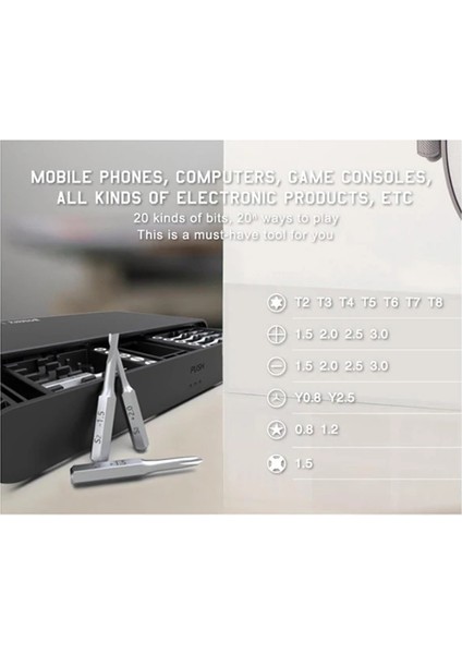 Jakemy JM-8170 21 Parça Çok Fonksiyonlu Hassas Tornavida SETI-(5775) - MBN4486-9856