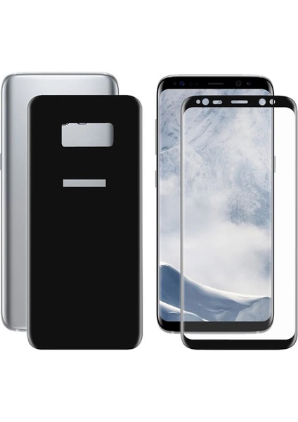 Ally Samsung Galaxy S8 Için Kavisli Full Ön Arka Cam KORUYUCU-(5775) - MBN3021-2226