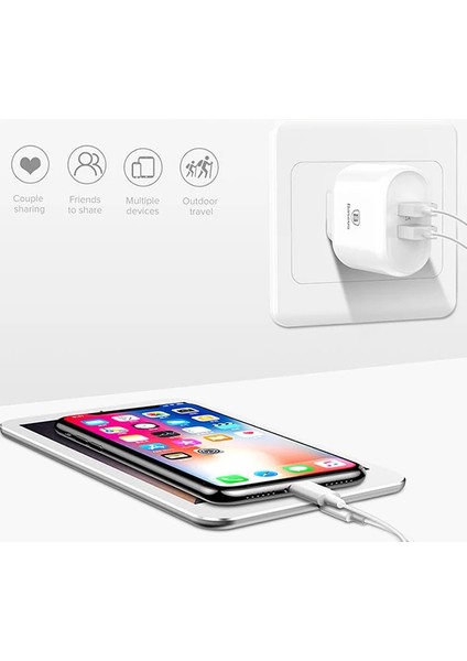 Baseus Bojure Series Dual-Usb Qc 3.0 18W Hızlı Şarj Aleti BAŞLIK-(5775) - BKS2965-3611 indirimleri