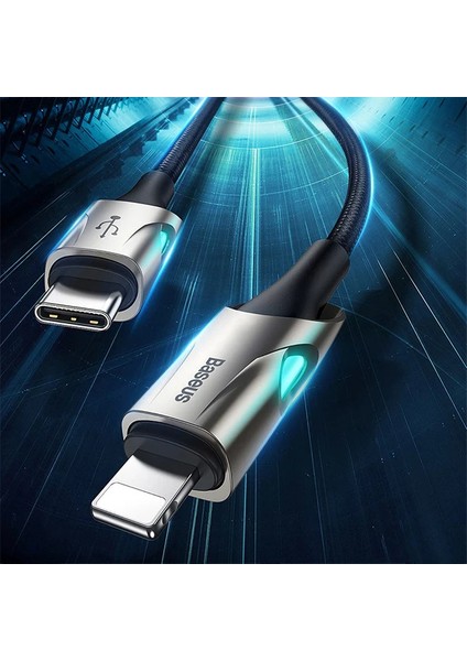 Baseus Fish Eye Type-C PD18W Hızlı Şarj Kablo Iphone 12 11-11 Pro-Xr 8-7 USB Ş - CDY7679-3301 modelleri